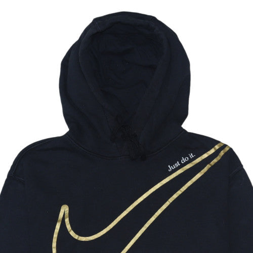Womens UK Size M Nike Black Pullover Hoodie