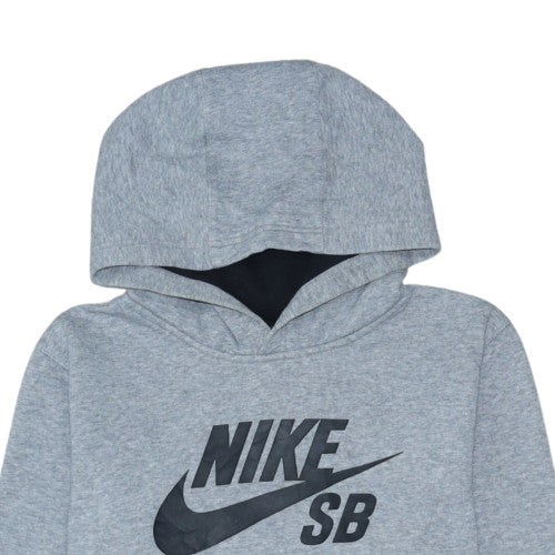 Additional view of Nike boys’ grey pullover hoodie xl 13-15 years fleece hooded sweatshirt