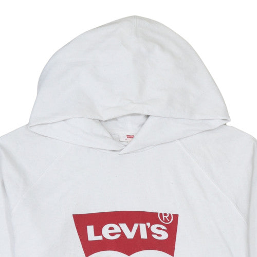 Mens UK Size M Levi's White Pullover Hoodie