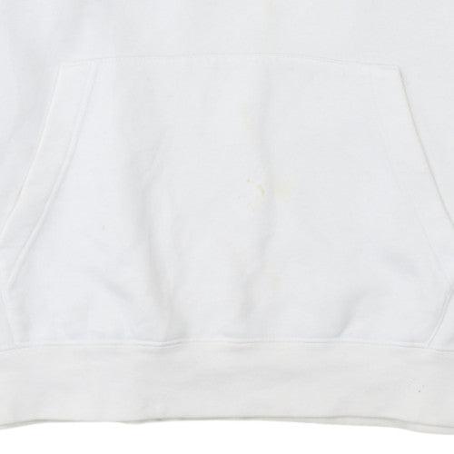 Mens UK Size L Nike White Pullover Hoodie