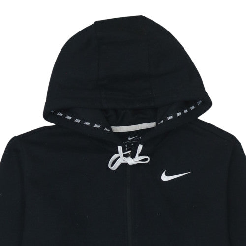 Womens UK Size M Nike Black Full Zip Hoodie