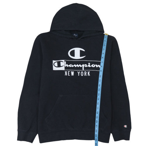 Womens UK Size L Champion Black Pullover Hoodie