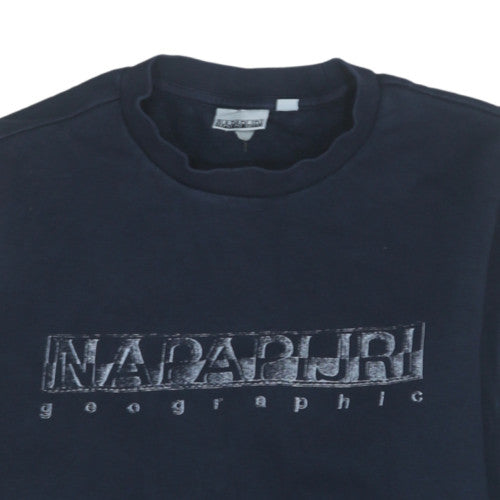 Mens UK Size M Napapijri Blue Pullover Sweatshirt