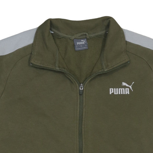Mens UK Size L PUMA Green Full Zip Sweatshirt