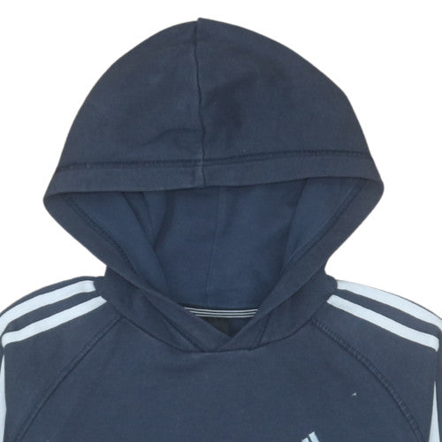 Additional view of Adidas girls’ blue pullover hoodie 11-12 years logo sports fleece