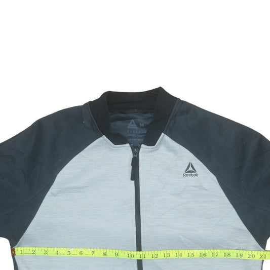 Mens UK Size M Reebok Grey Full Zip Sweatshirt