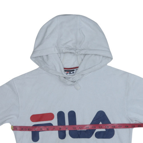 Mens UK Size XS FILA White Pullover Hoodie