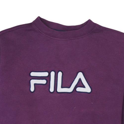 Mens UK Size M FILA Purple Pullover Sweatshirt