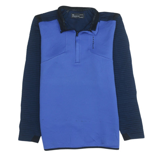 Mens UK Size L Under armour Blue Golf Polo