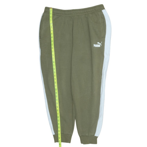 Mens UK Size XL PUMA Regular Fit Jogger Green Trousers