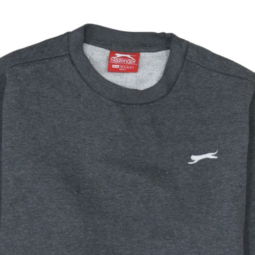 Mens UK Size M Slazenger Grey Pullover Sweatshirt