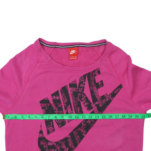 Womens UK Size M Nike Pink Pullover Sweatshirt