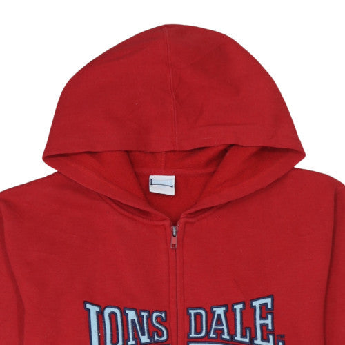Additional view of Lonsdale boys’ red full zip hoodie sweatshirt 10 years cotton blend