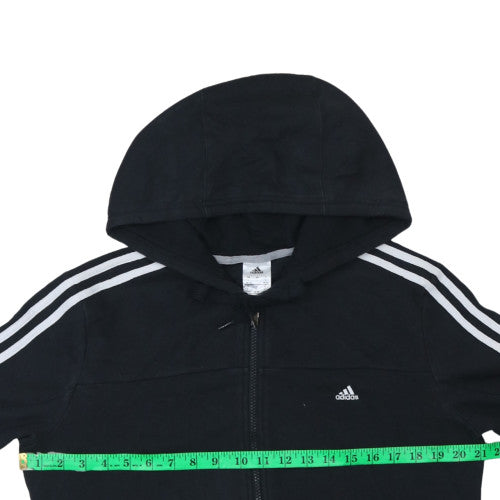 Womens UK Size L adidas Black Full Zip Hoodie