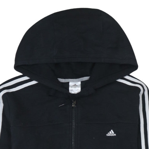 Womens UK Size L adidas Black Full Zip Hoodie