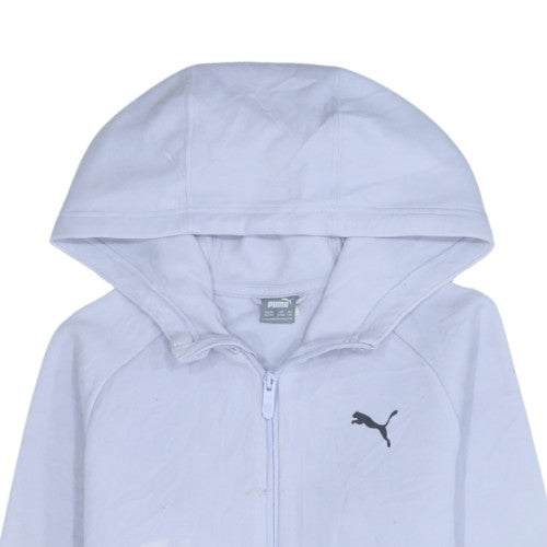 Additional view of Puma girls’ white full zip hoodie 15-16 years sportswear cotton blend