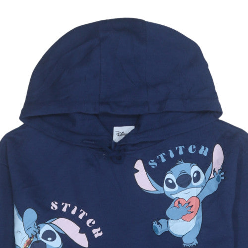Womens UK Size 12 Disney Blue Pullover Hoodie