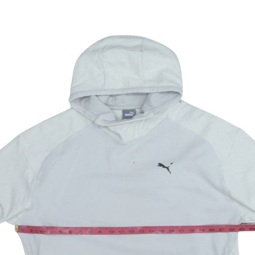Mens UK Size L PUMA White Pullover Hoodie