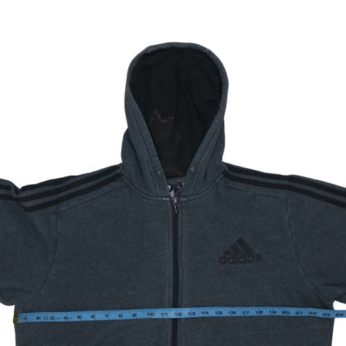Mens UK Size 2XL adidas Grey Full Zip Hoodie