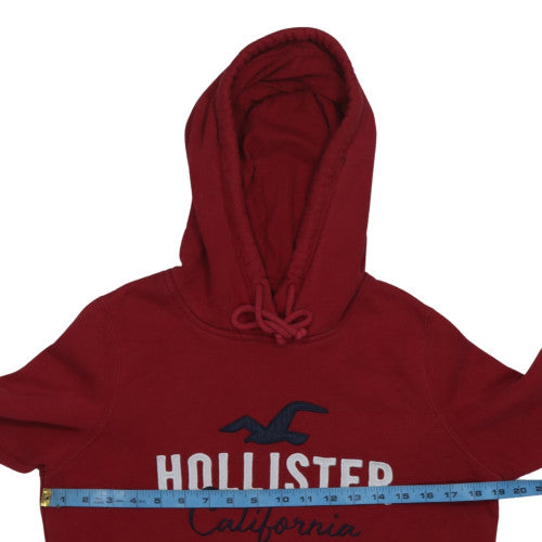 Mens UK Size M Hollister Red Pullover Hoodie