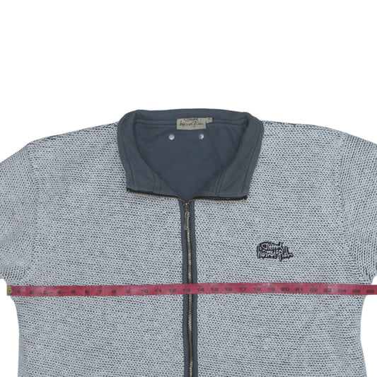 Weird Fish Men's Grey XL Full Zip Knit Casual Jacket