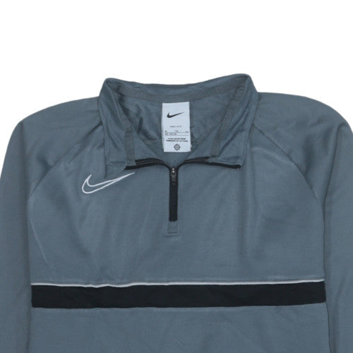 Additional view of Nike boys’ grey xl dri-fit 1/4 zip long sleeve sports sweatshirt