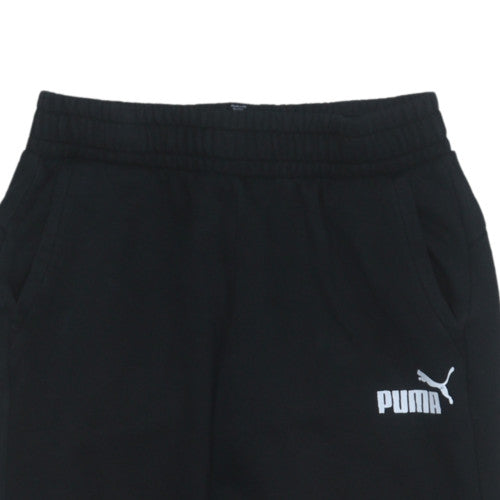 Boys UK Size 14 Years PUMA Regular Fit Jogger Black Trousers