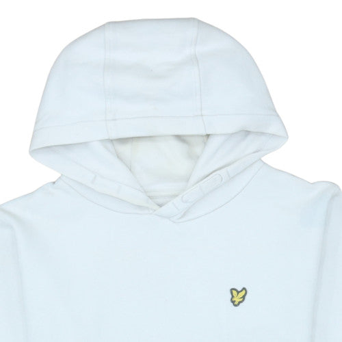Additional view of Lyle & Scott boys’ white pullover hoodie 15-16 years cotton fleece