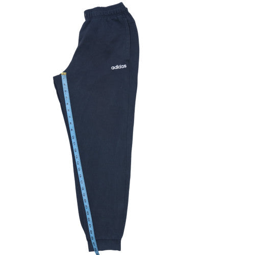Adidas Men’s Blue Fleece Jogger Trousers Size M Regular Fit