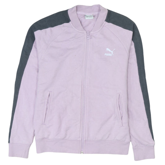 Additional front view of Puma Women's Pink Track Jacket, size 10, Full Zip Sportswear