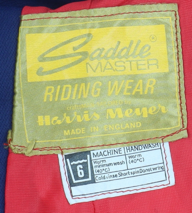Womens UK Size 12 Saddle Master Regular Blue Blazer
