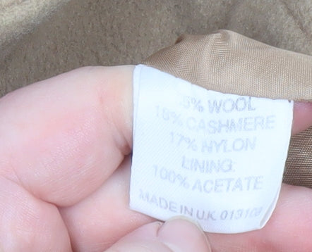 Womens UK Size 12 Wallis Beige Overcoat