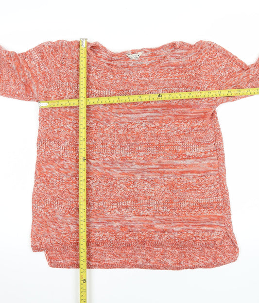 M&Co Women’s Orange Cotton Knit Jumper Size 14 Pullover