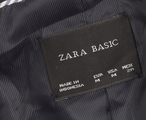 Womens UK Size M Zara Basic Regular Blue Blazer