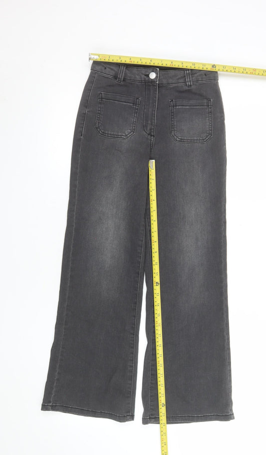 Girls UK Size 10 Years NEXT Regular Fit Wide-Leg Jeans