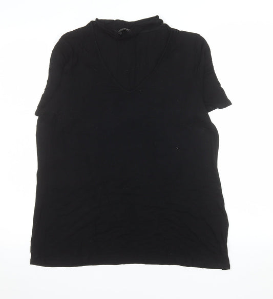 Womens UK Size 16 Dorothy Perkins Black Basic T-Shirt