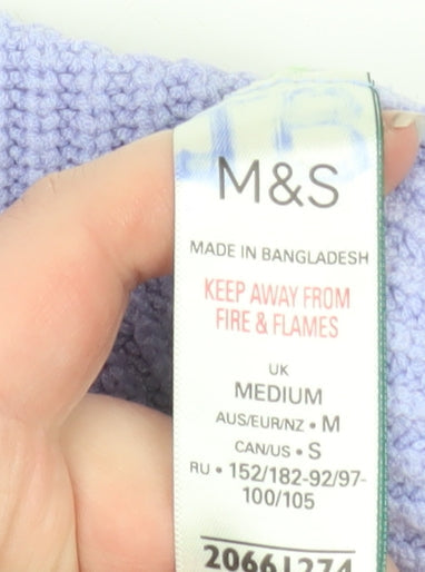 Womens UK Size M Marks and Spencer Purple Pullover Jumper