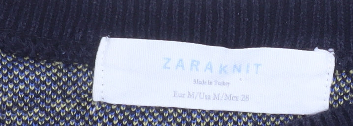 Mens UK Size M Zara Multicoloured Pullover Jumper