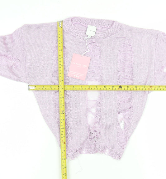Womens UK Size XL SKINNYDIP Purple Pullover Jumper