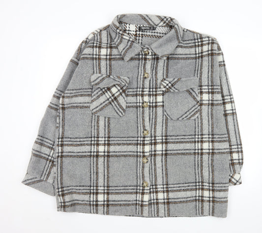 Womens UK Size 14 Missguided Grey Basic Jacket