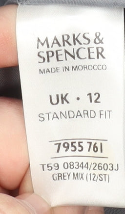Womens UK Size 12 Marks and Spencer Regular Grey Blazer