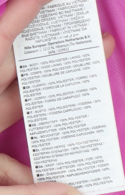 Womens UK Size XS Nike Pink Windbreaker Coat