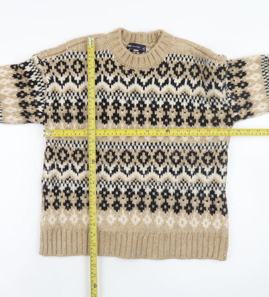 Womens UK Size XS Marks and Spencer Beige Pullover Jumper