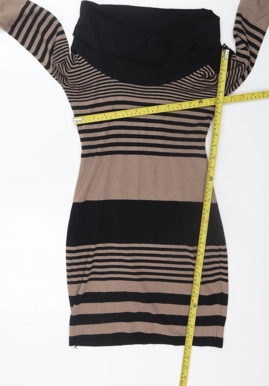 Womens UK Size 10 Apricot Jumper Dress
