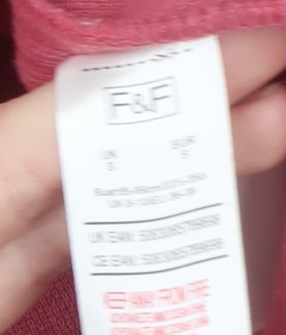 Womens UK Size S F&F Pink Basic Jacket