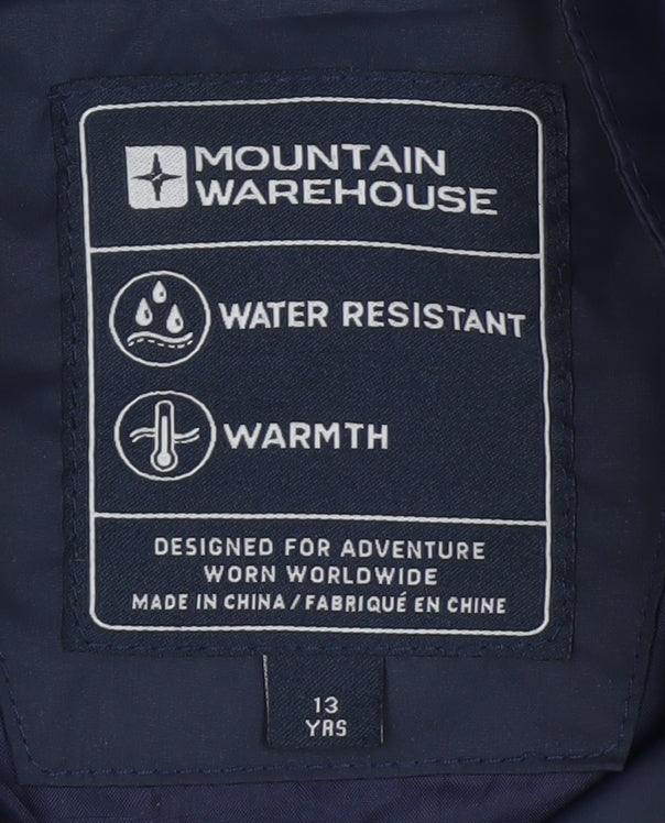 Teens UK Size S Mountain Warehouse Blue Rain Coat