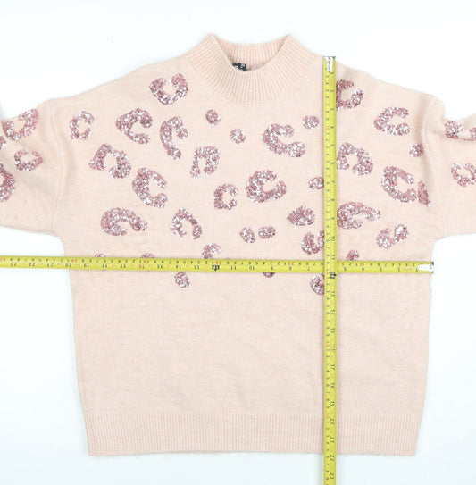 Womens UK Size S New Look Pink Pullover Jumper