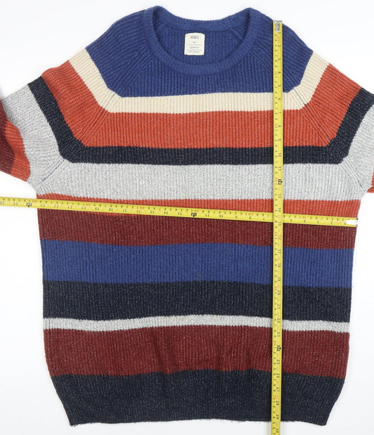 Mens UK Size XL Marks and Spencer Multicoloured Pullover Jumper