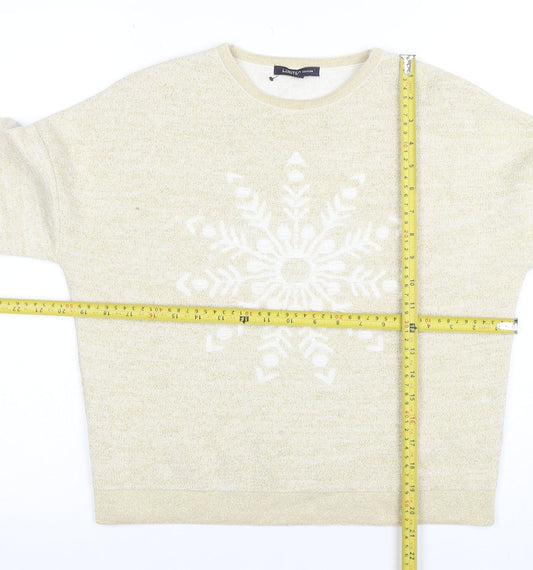 Womens UK Size 10 Limited Edition Beige Pullover Jumper