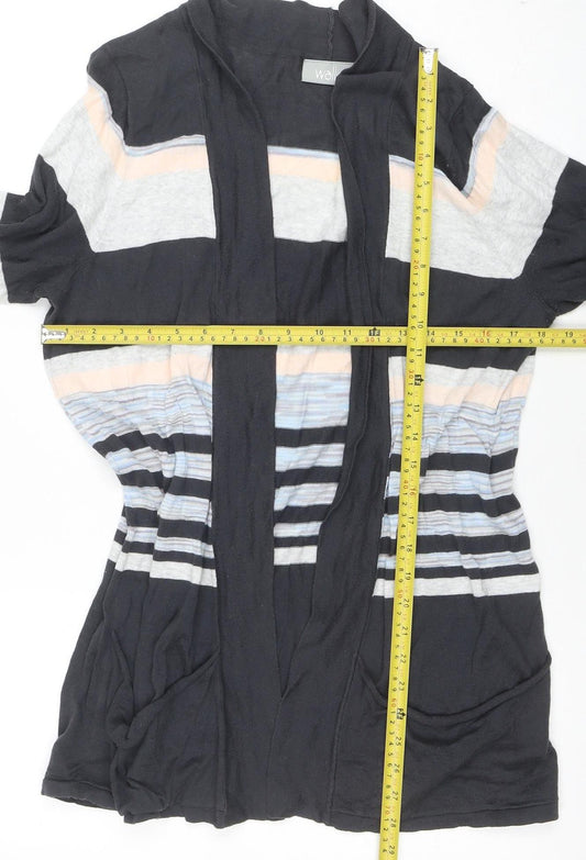 Wallis Women's Multicoloured L Striped Open Front Cardigan